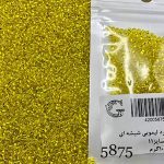 منجوق ماتسونو زرد لیمویی شیشه ای کد 5875