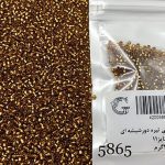 منجوق ماتسونو طلائی تیره دور شیشه ای کد 5865