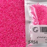 منجوق ماتسونو سایز 11 صورتی جیغ  دور شیشه ای کد 5854