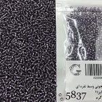 منجوق ماتسونو بادمجونی وسط نقره ای کد 5837