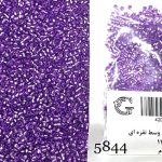 منجوق ماتسونو بنفش وسط نقره ای کد 5844