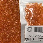 منجوق ماتسونو نارنجی شیشه ای هفت رنگ کد 5848