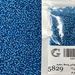 منجوق ماتسونو آبی روشن وسط سفید کد 5829