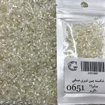 ملیله شکسته سایز 11 چین شیری صدفی کد 0651