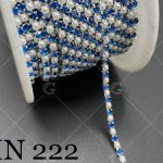 کد0222 سایز 6 نگین متری مروارید دو رنگ آبی و سفید