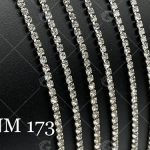 نگین متری ترک کد ۱۷۳نقره ای پایه همرنگ ۰۱۷۳