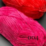 کاموا مخمل صورتی تیره کد 004       0004