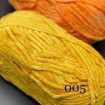 کاموا مخمل نارنجی زرد کد 005       0005