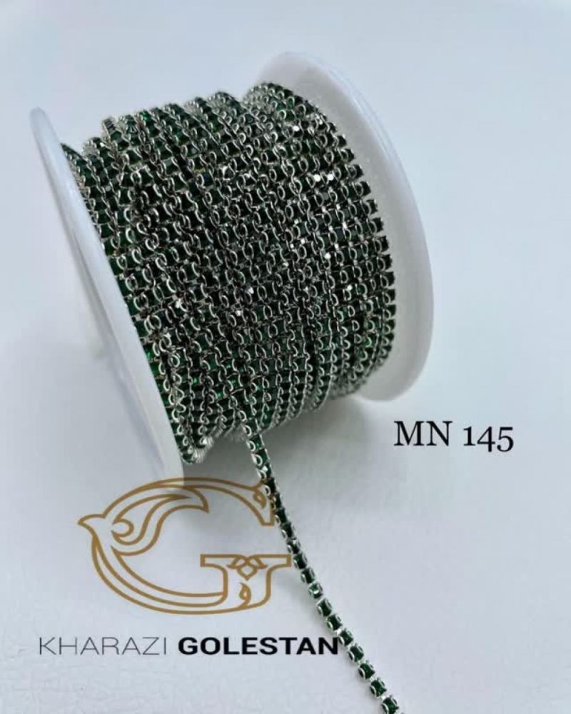 نگین متری کد 145سبز زمردی پایه نقره ای       0145 - Image 1