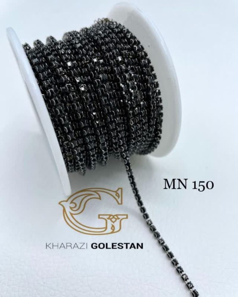 نگین متری کد 150مشکی پایه دودی 2       0150 - Image 1