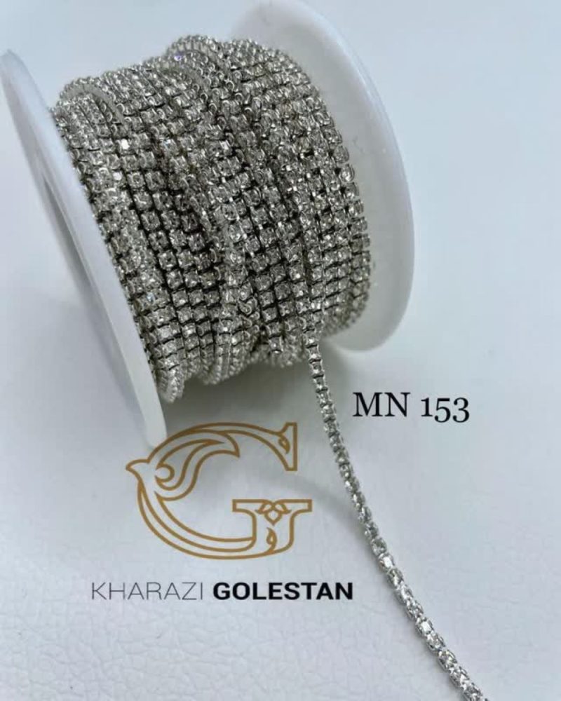 نگین متری کد 153نقره ایی پایه همرنگ       0153 - Image 1