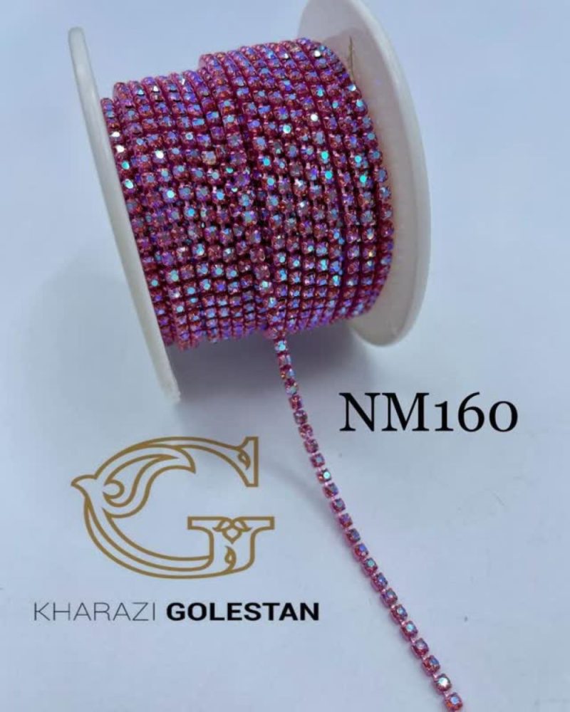 نگین متری مرجانی هفت رنگ پایه همرنگ mn0160 - Image 1