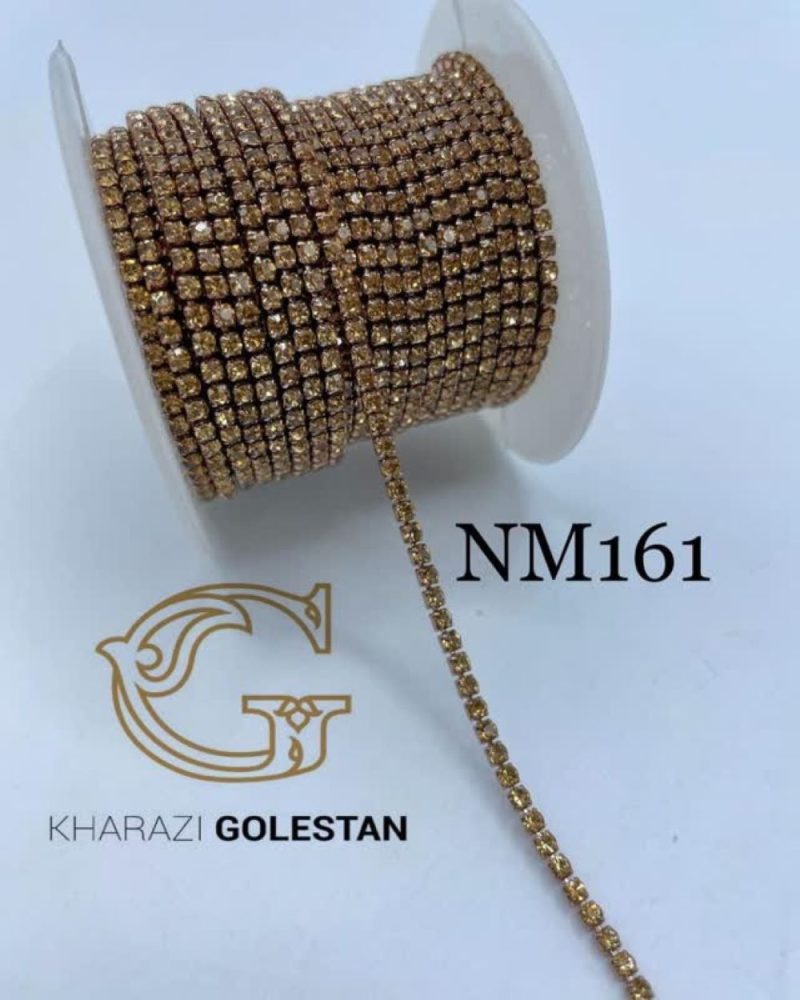نگین متری طلایی پایه طلایی چارچنگ  mn0161 - Image 1
