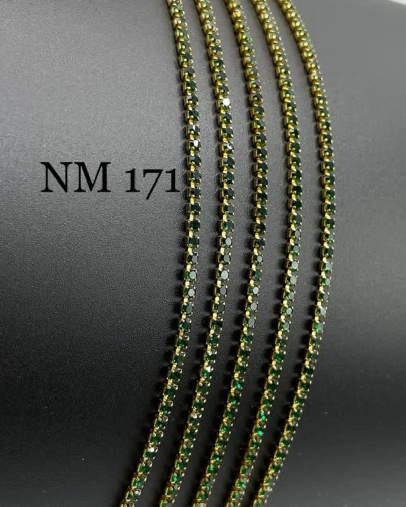 نگین متری ترک کد 171سبز پایه طلایی چارچنگ       0171 - Image 1