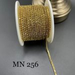 نگین متری سایز 6 کد 256 طلایی پایه همرنگ       0256