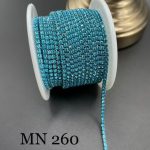 نگین متری سایز 6 کد 260 آبی پایه همرنگ       0260