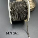 نگین متری سایز 6 کد 261 دودی پایه همرنگ       0261