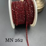 نگین متری سایز 6 کد 262 زرشکی پایه همرنگ       0262