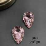 نگین اشک  رنگ صورتی ابعاد 20*30 کد:  0301