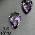 نگین اشک  رنگ بنفش ویولت ابعاد 18*25 کد:  0315