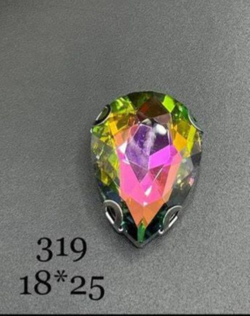 نگین اشک  رنگ  طاووسی ابعاد 18*25 کد:   0319 - تصویر 1