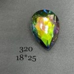 نگین اشک  رنگ  طاووسی2 ابعاد 18*25 کد: 0320