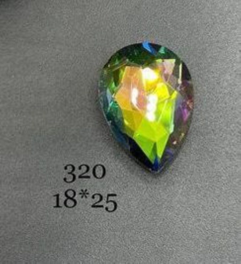 نگین اشک  رنگ  طاووسی2 ابعاد 18*25 کد: 0320 - تصویر 1