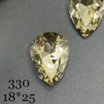 نگین اشک رنگ طلایی کرم ابعاد 18*25 کد:   0330