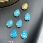 نگین های کپی اشک سایز 13*18آبی فیروزه ای مات       H100