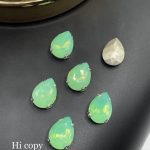 نگین های کپی اشک سایز 13*18سبز مات       H101