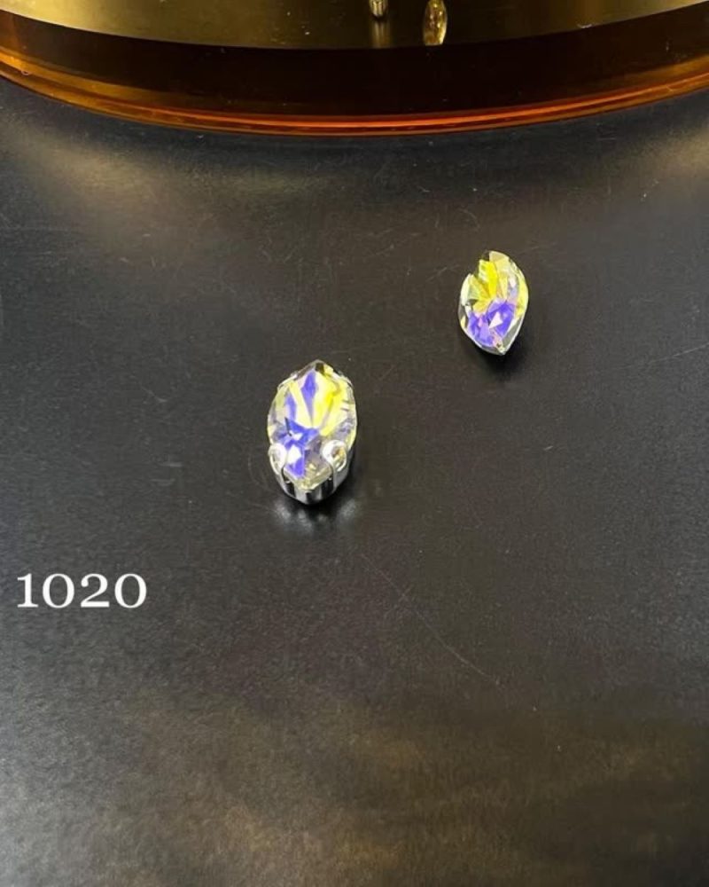 نگین مارکیز یاسی هفت رنگ  به ابعاد7*15 کد: 1020 - Image 1