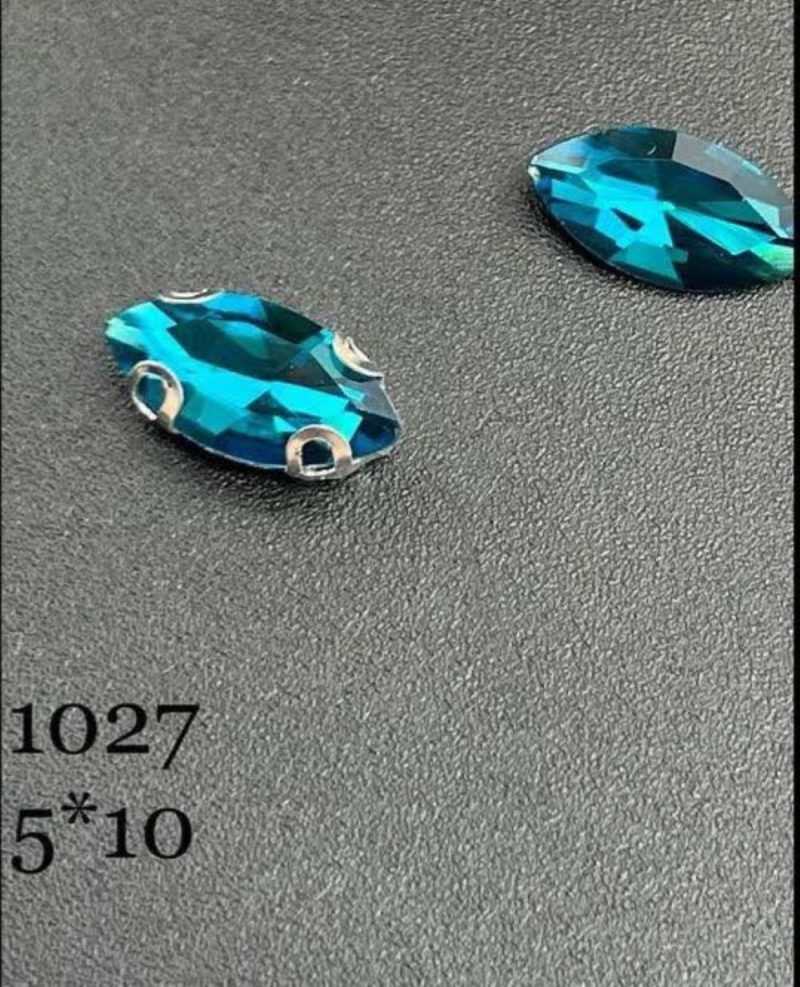 نگین مارکیزآبی لاجوردی به ابعاد 5*10  کد:  1027 - Image 1