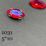 نگین مارکیز قرمز هفت رنگ به ابعاد 5*10  کد:   1031