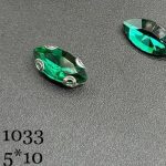 نگین مارکیز سبز زمردی به ابعاد 5*10  کد:  1033