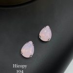 نگین های کپی اشک سایز 13*18صورتی مات       H104