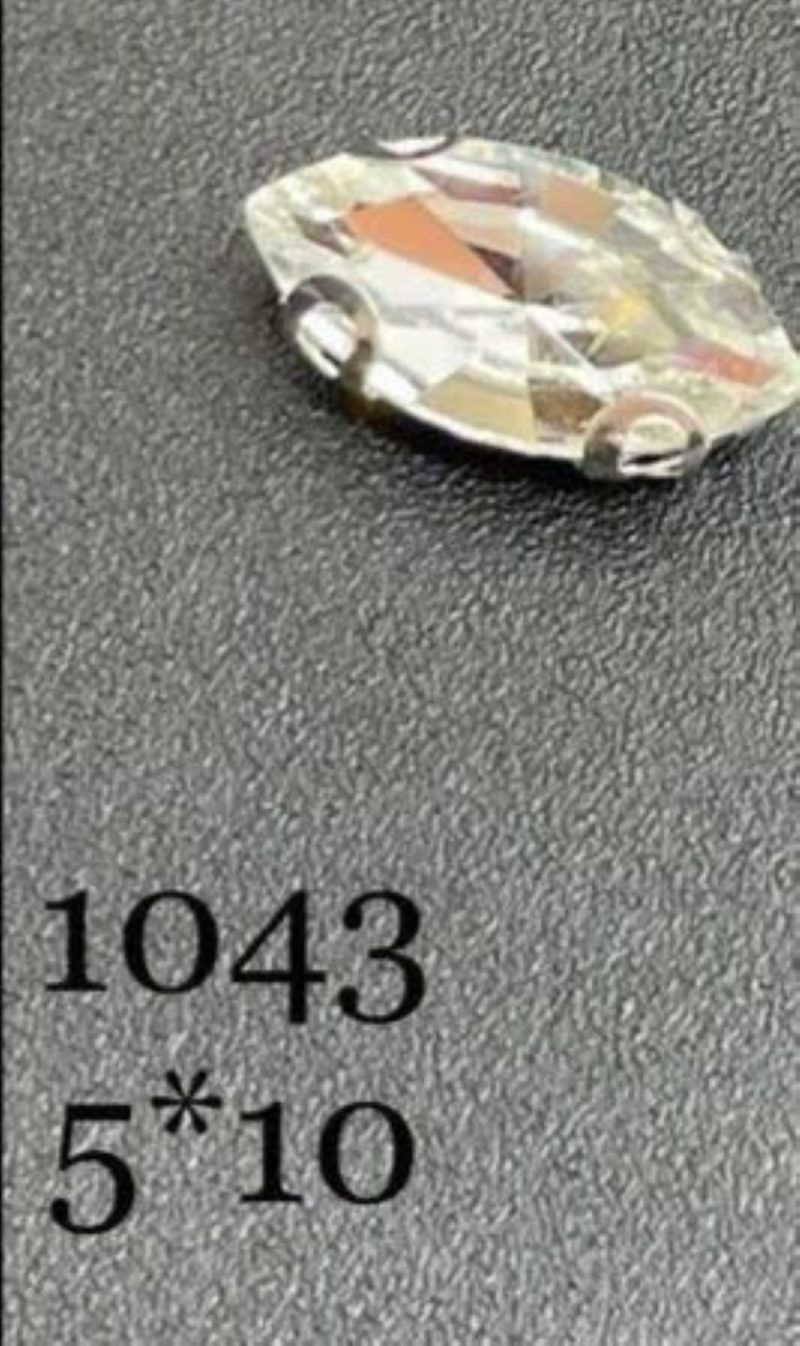نگین مارکیز شیشه ای به ابعاد 5*10 کد:  1043 - Image 1