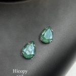 نگین های کپی اشک سایز 13*18سبز مات       H106