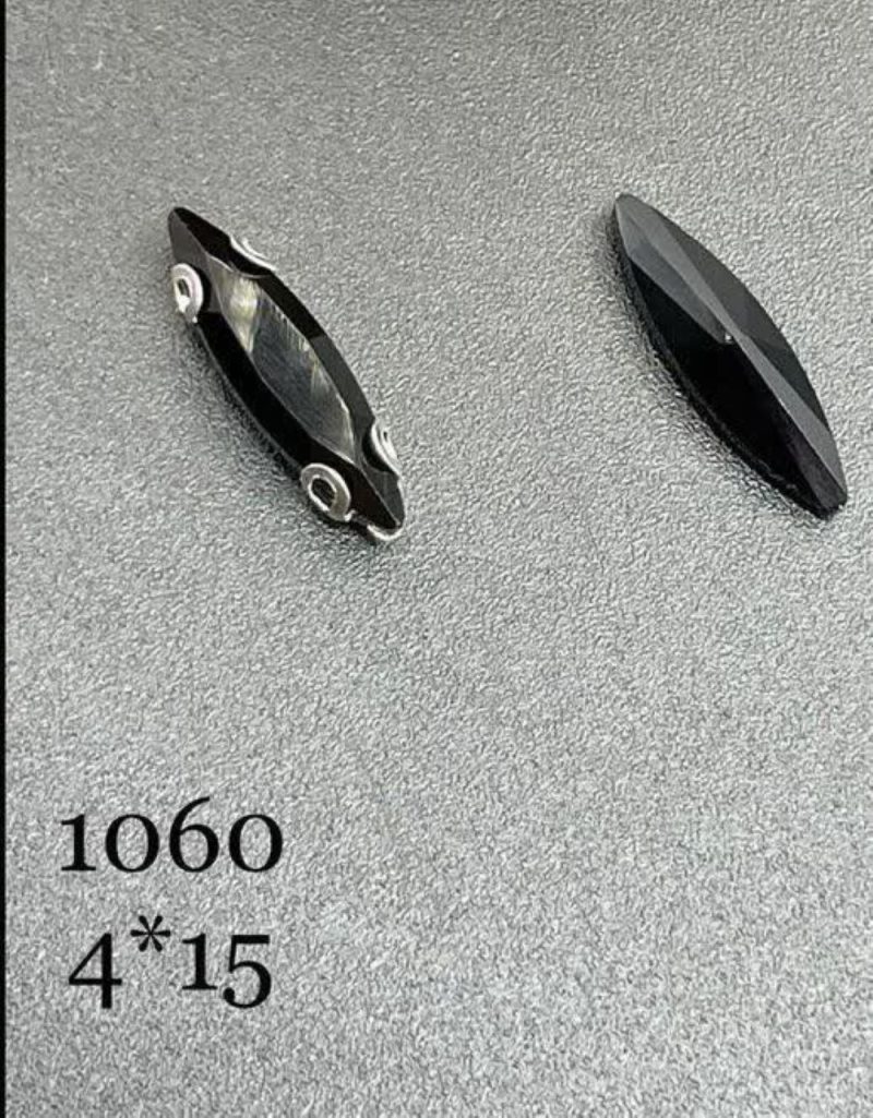 نگین مارکیز مشکی به ابعاد 4*15 کد: 1060 - Image 1