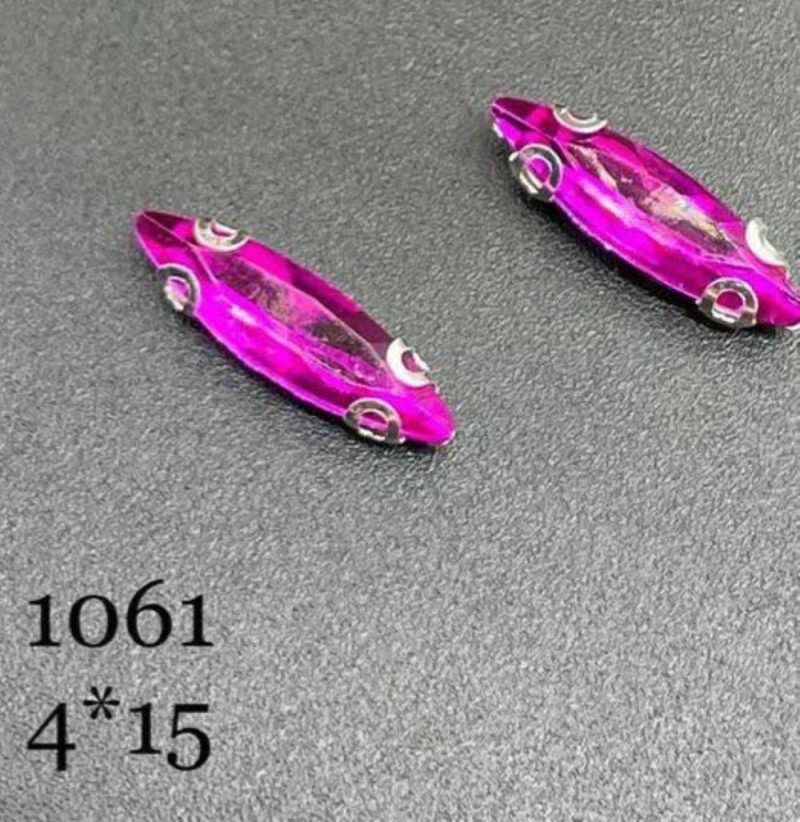 نگین مارکیز سرخابی به ابعاد 4*15 کد: 1061 - تصویر 1