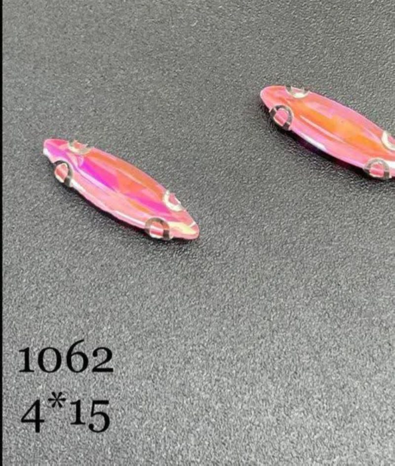 نگین مارکیز صورتی پاستیلی به ابعاد 4*15کد:  1062 - Image 1