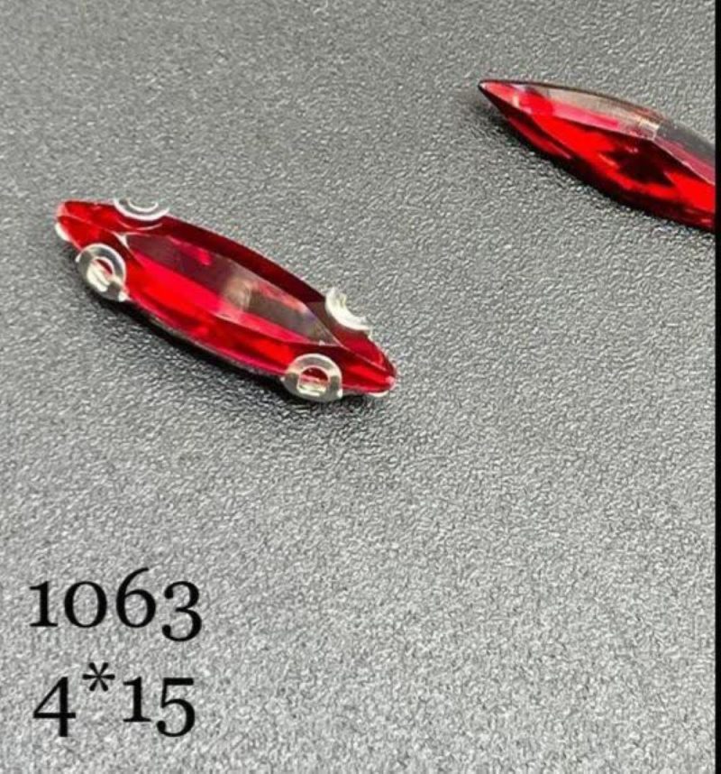 نگین مارکیز قرمز به ابعاد 4*15 کد:   1063 - Image 1