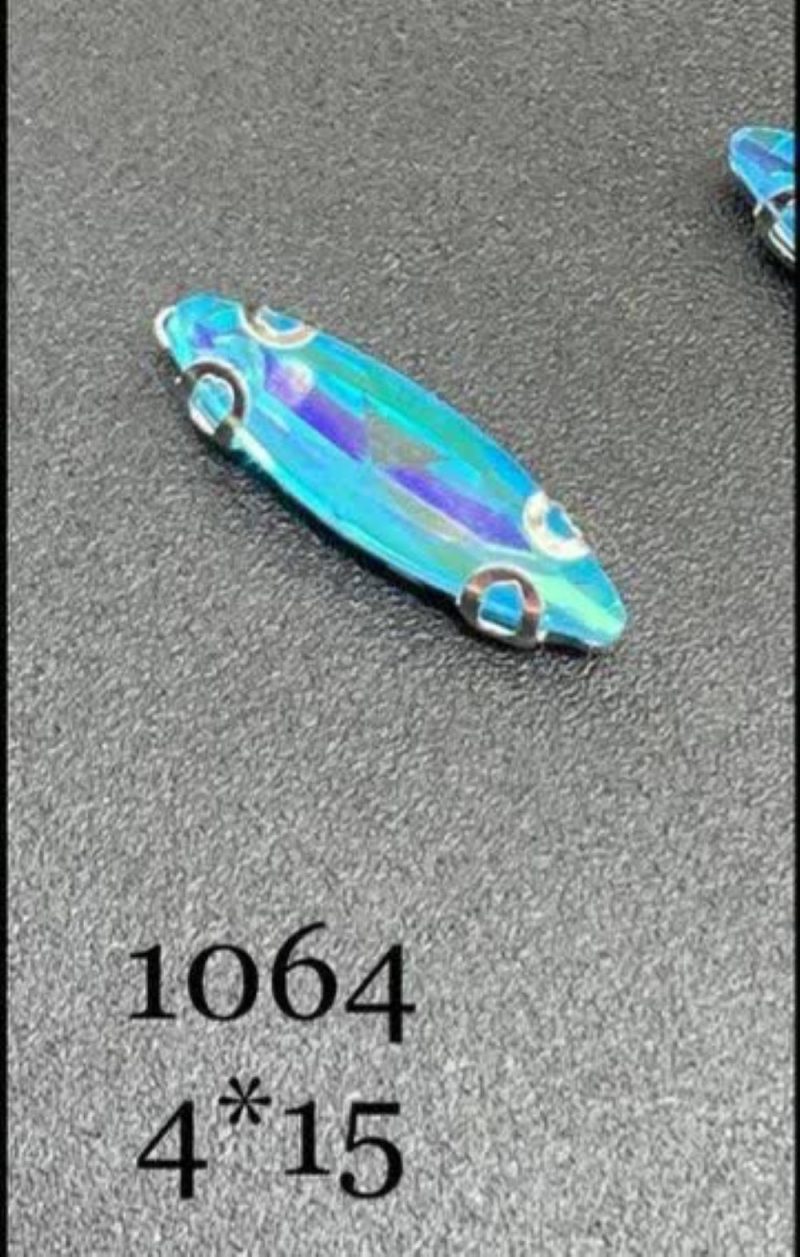 نگین مارکیز آبی پاستیلی  به ابعاد 4*15 کد:  1064 - Image 1