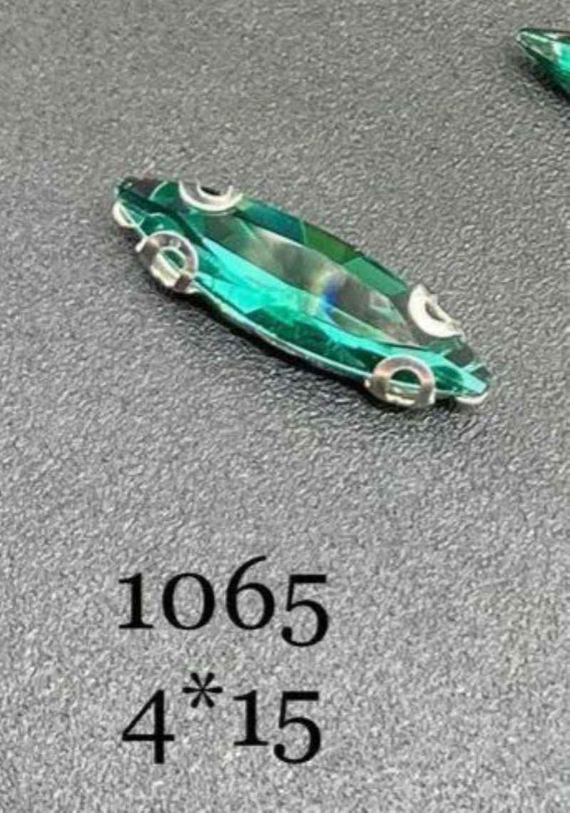 نگین مارکیز سبز به ابعاد 4*15 کد:  1065 - Image 1