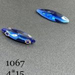 نگین مارکیز آبی کاربنی  به ابعاد 4*15 کد:  1067