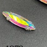 نگین مارکیز سفید هفت رنگ به ابعاد 4*15 کد:  1072