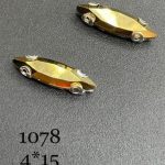 نگین مارکیز طلایی متالیک به ابعاد 4*15  کد:   1078