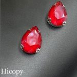 نگین های کپی اشک سایز 13*18قرمز مات       H108