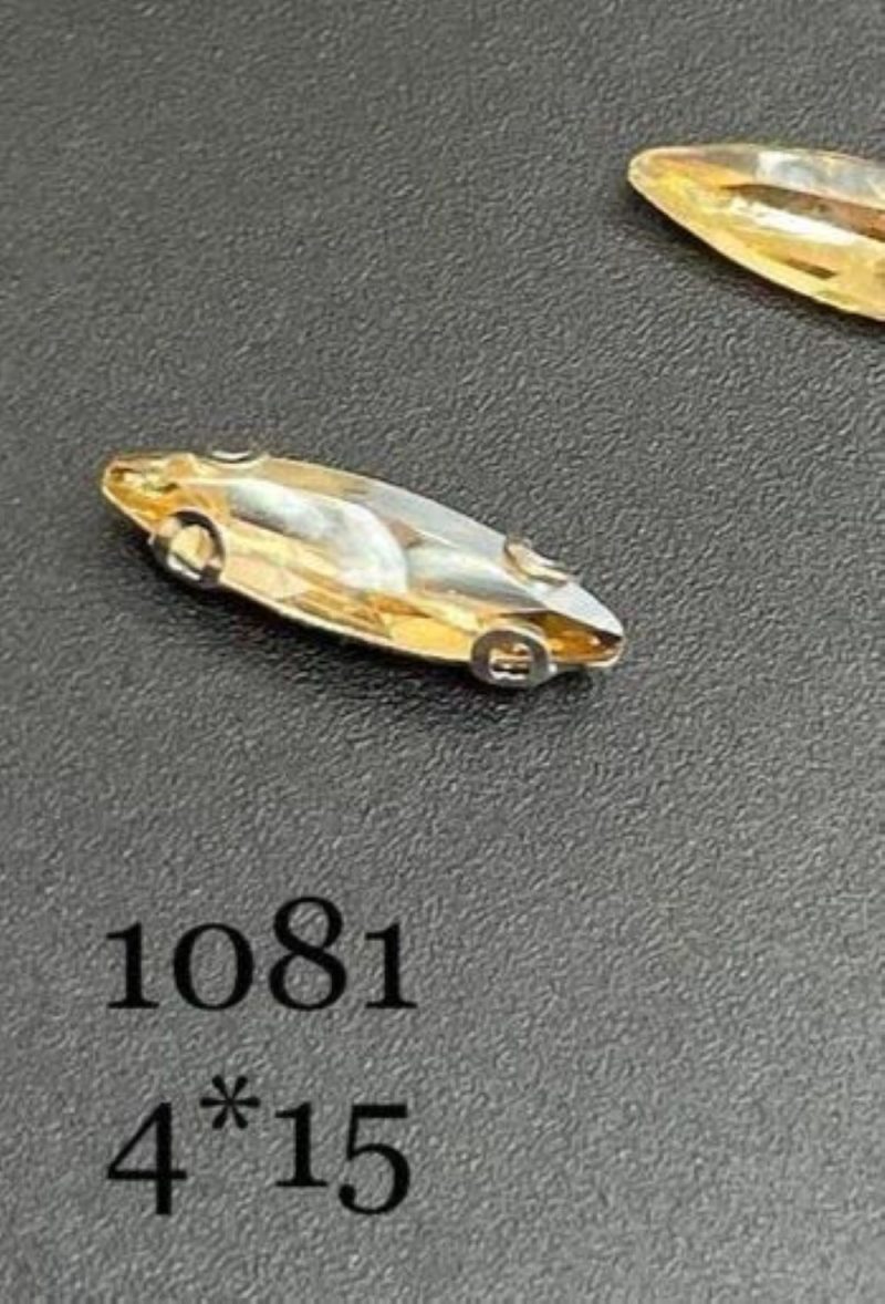 نگین مارکیز طلایی به ابعاد 4*15  کد: 1081 - Image 1