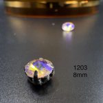 نگین چتری سایز 8 مم صورتی هفت رنگ  کد: 1203