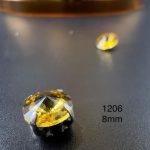 نگین چتری سایز 8 مم زرد کد:  1206